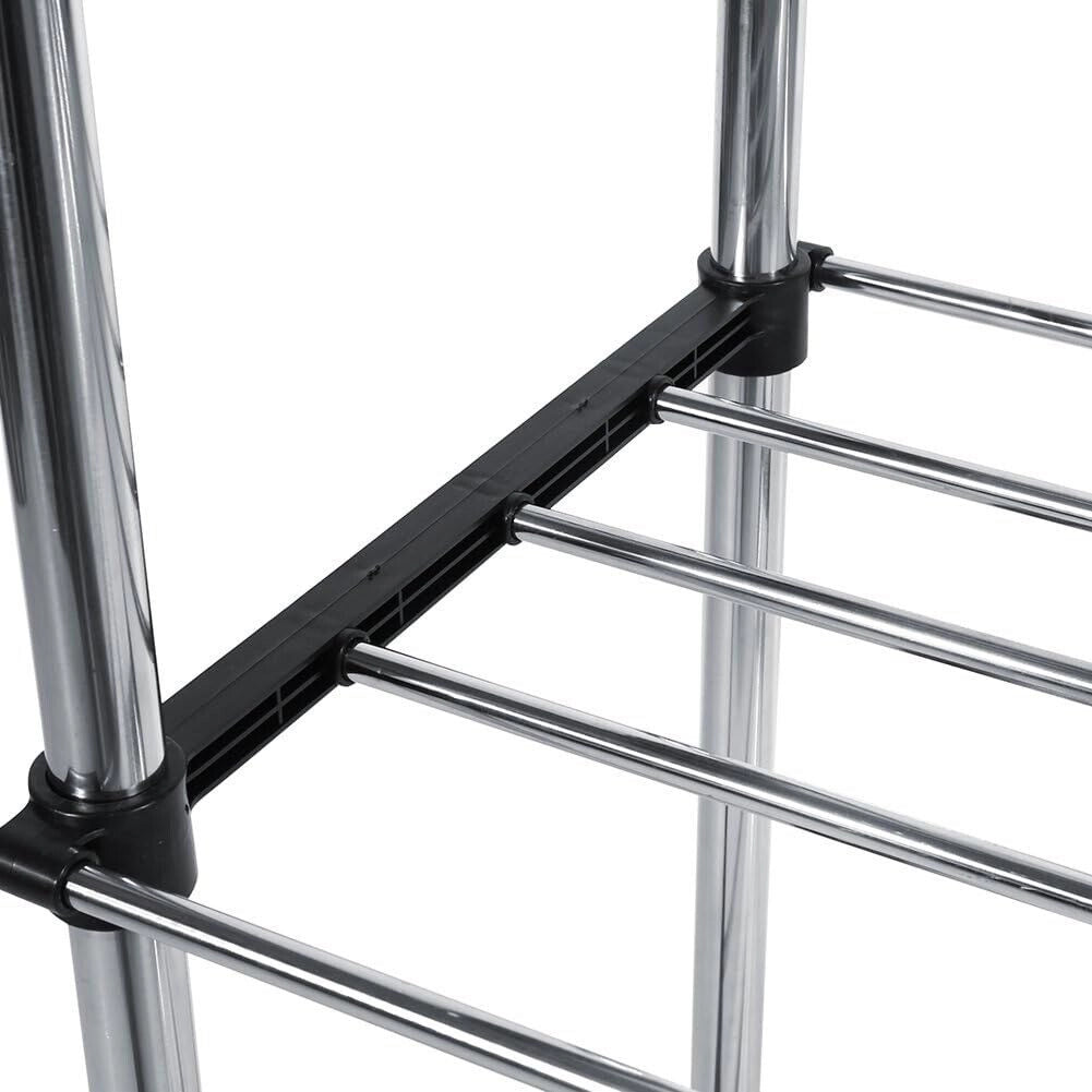 Stand appendiabiti da terra attaccapanni abiti 155 x 80 x 42mm doppio 69063