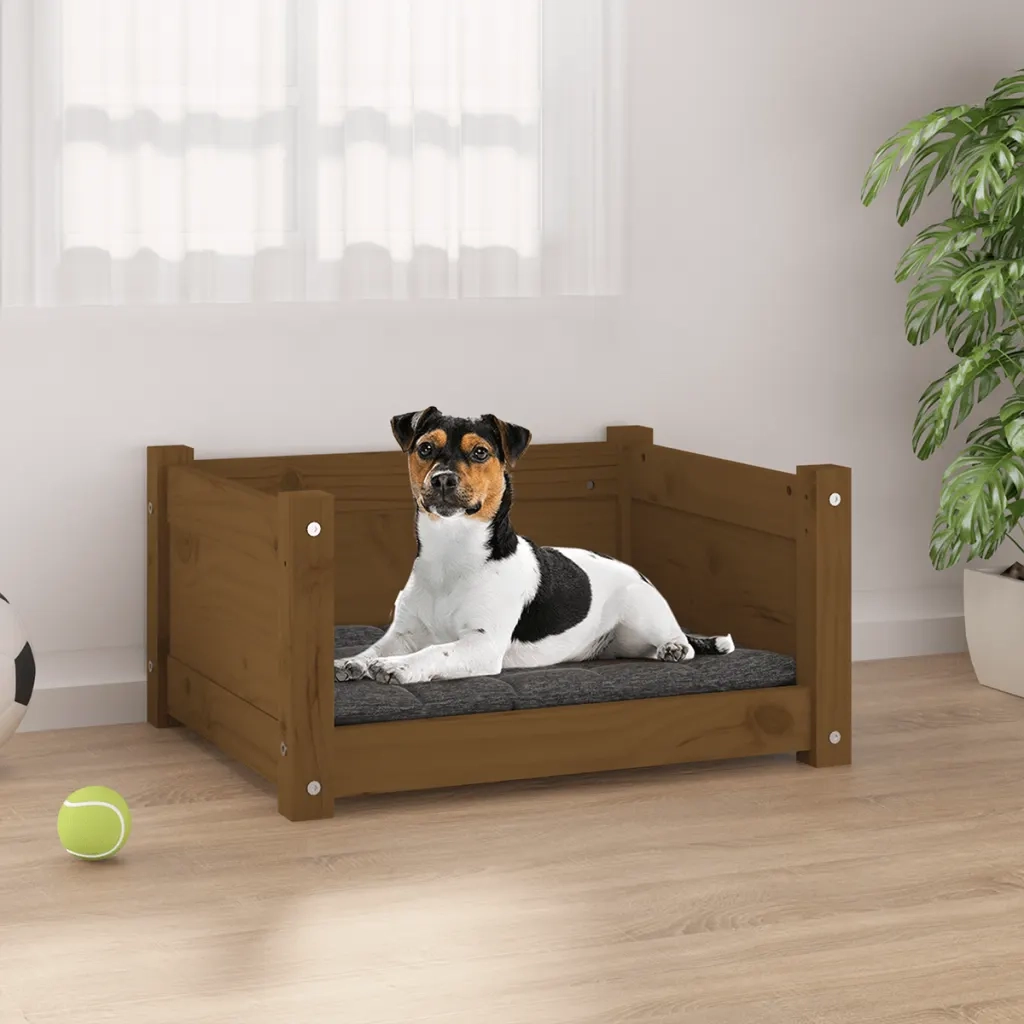 Cuccia per Cani Ambra 55,5x45,5x28 cm Legno Massello di Pino CFW3815526