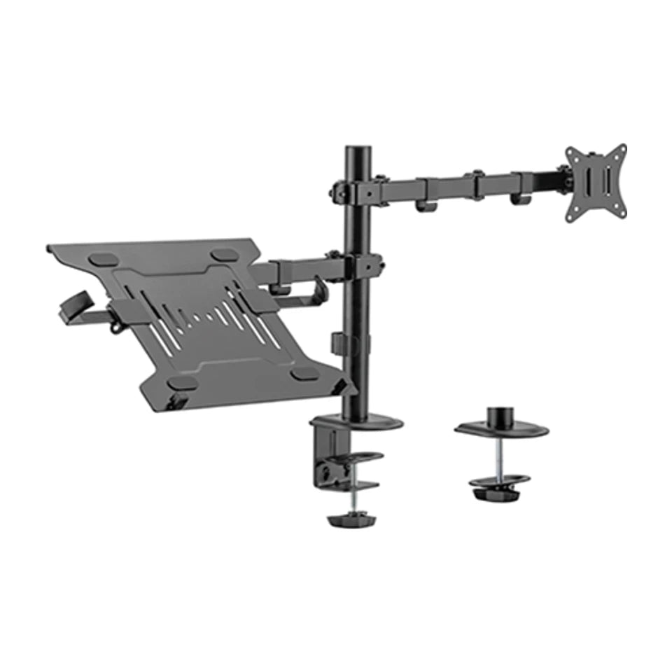 Supporto da scrivania regolabile Gembird MA-DA-03 con braccio per monitor e vassoio per notebook (rotazione, inclinazione, orientamento), 17"-32", fino a 9 kg