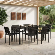 Set di Mobili da Esterno 7 pcs Nero e antracite Textilene 3422882
