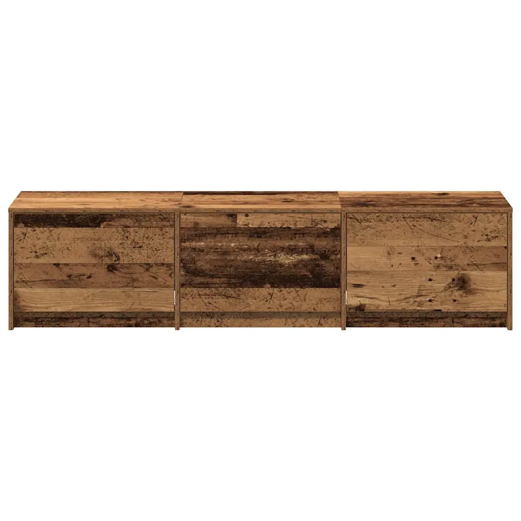 Mobile TV con LED con cassetto Legno vecchio 165 x 34 x 40 cm