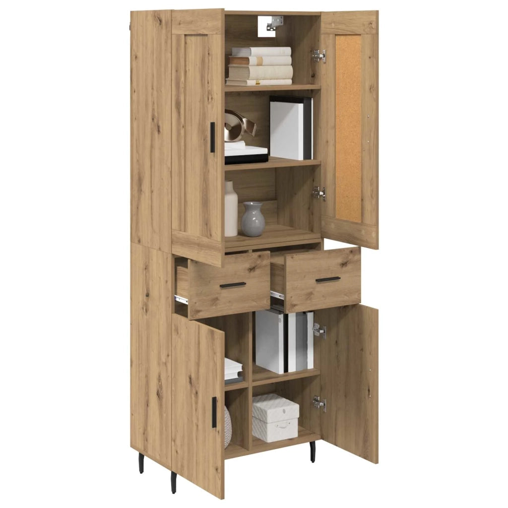 Credenza 2 pcs Rovere artigianale Legno multistrato 3416020