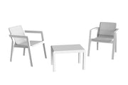 Set 3 Pezzi Salotto Salottino da Giardino Bianco Riviera Toomax