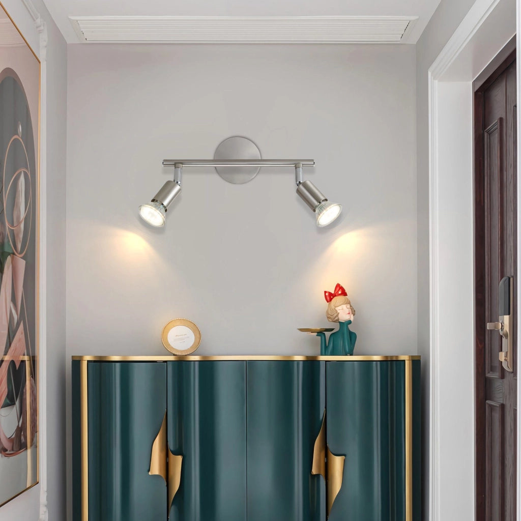 ZMH Faretto da soffitto moderno in metallo GU10 nero a 2 fiamme
