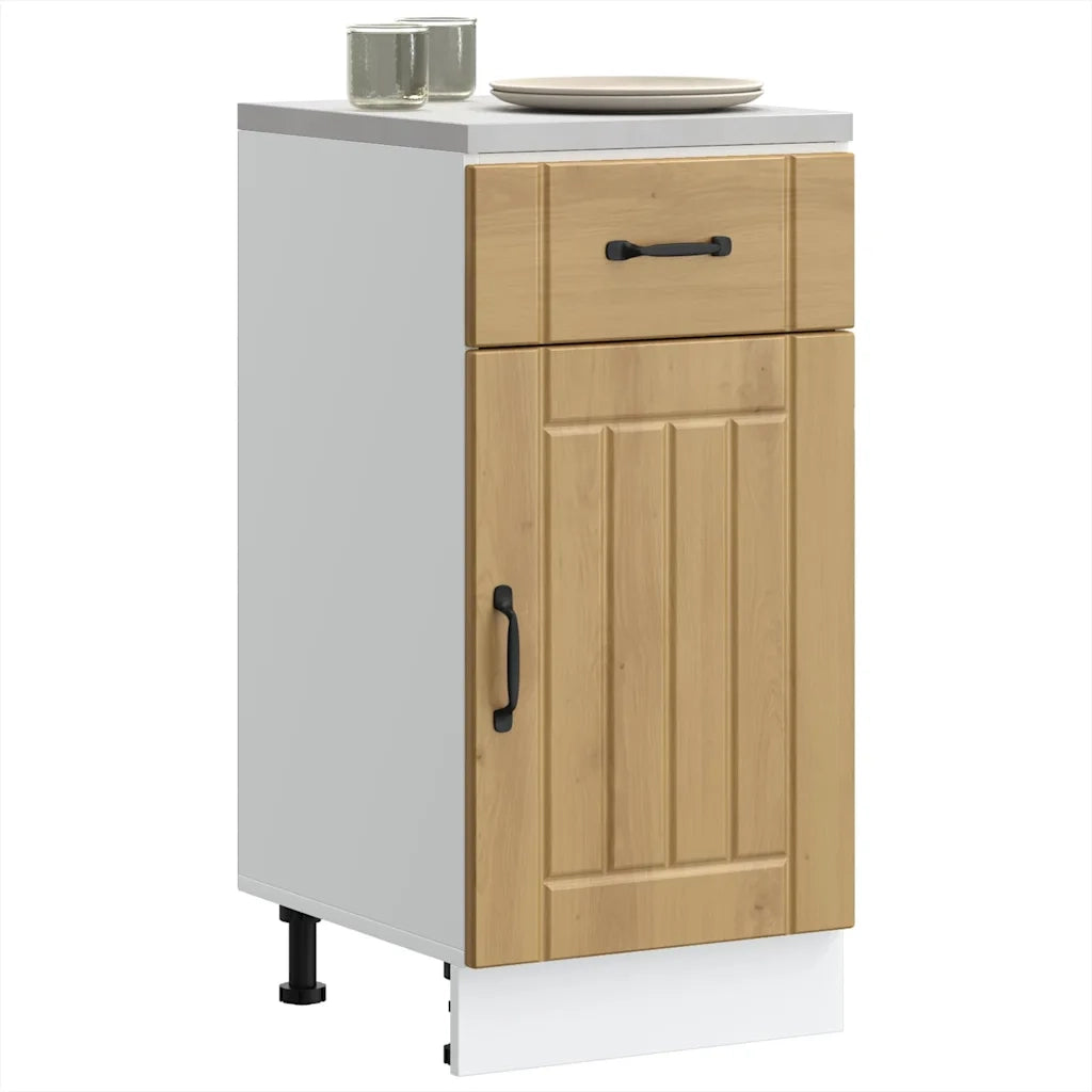 Base da Cucina Lucca Rovere Artigianale in Legno Multistrato