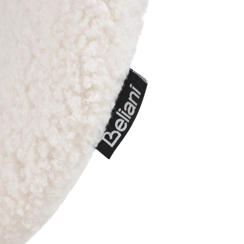 Set di 2 sedie Boucle con gambe effetto legno senza braccioli e tappi per gambe design retrò sedute da sala da pranzo bianco
