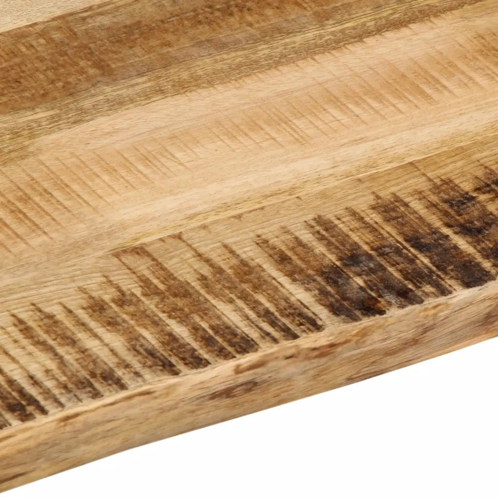 Piano Tavolo Bordi Vivi 90x60x3,8cm Legno Massello Mango Grezzo 370693