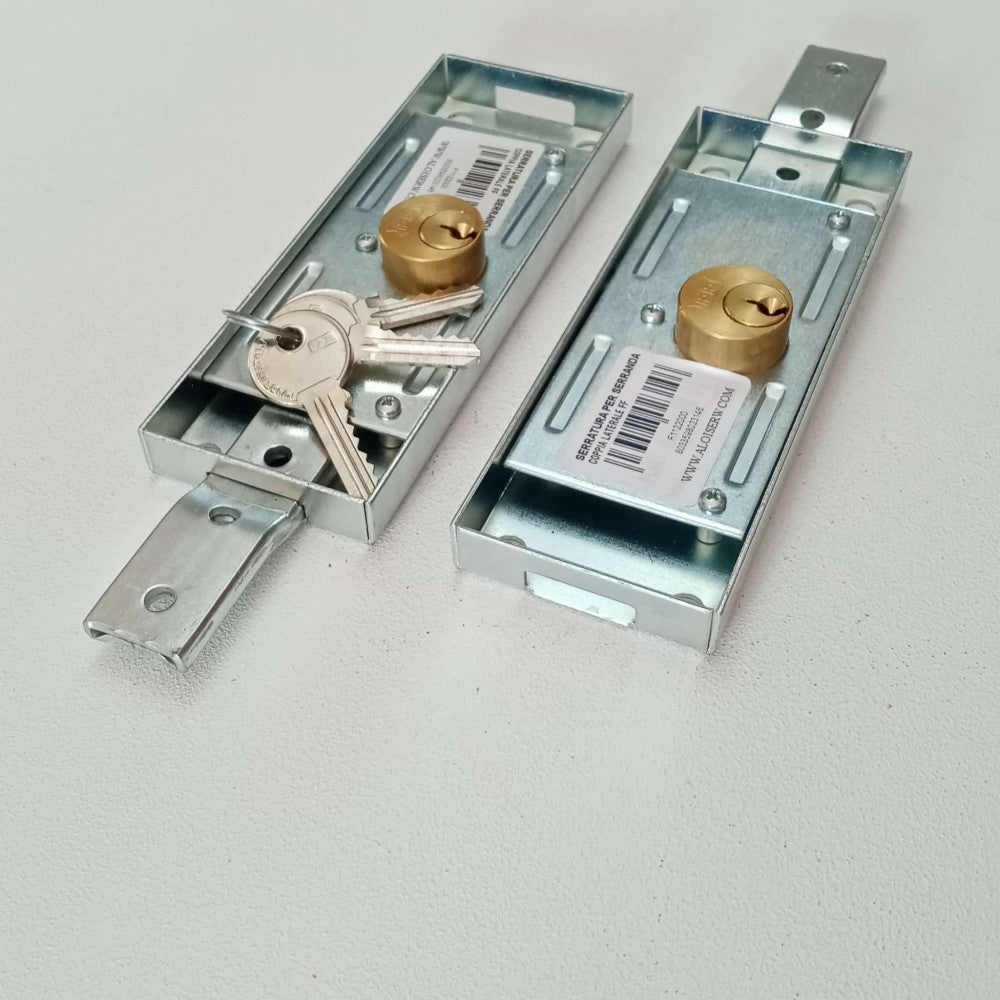Facchinetti coppia di serrature laterali destra e sinistra con chiavi uguali