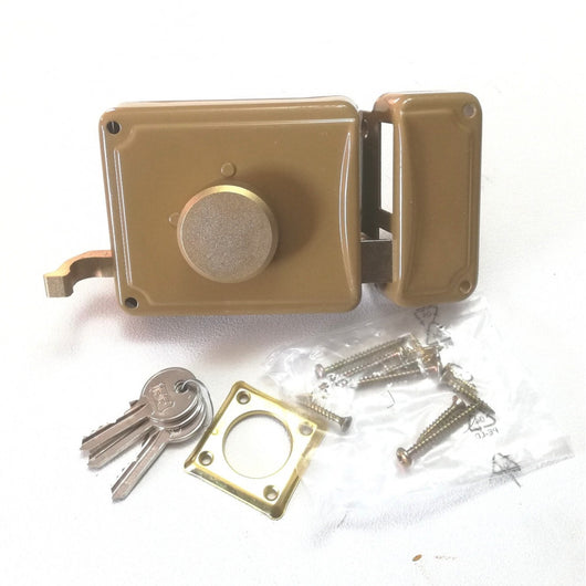 Facchinetti serratura corta a spingere destra 60mm con pomolo e cilindro fisso a 2 mandate