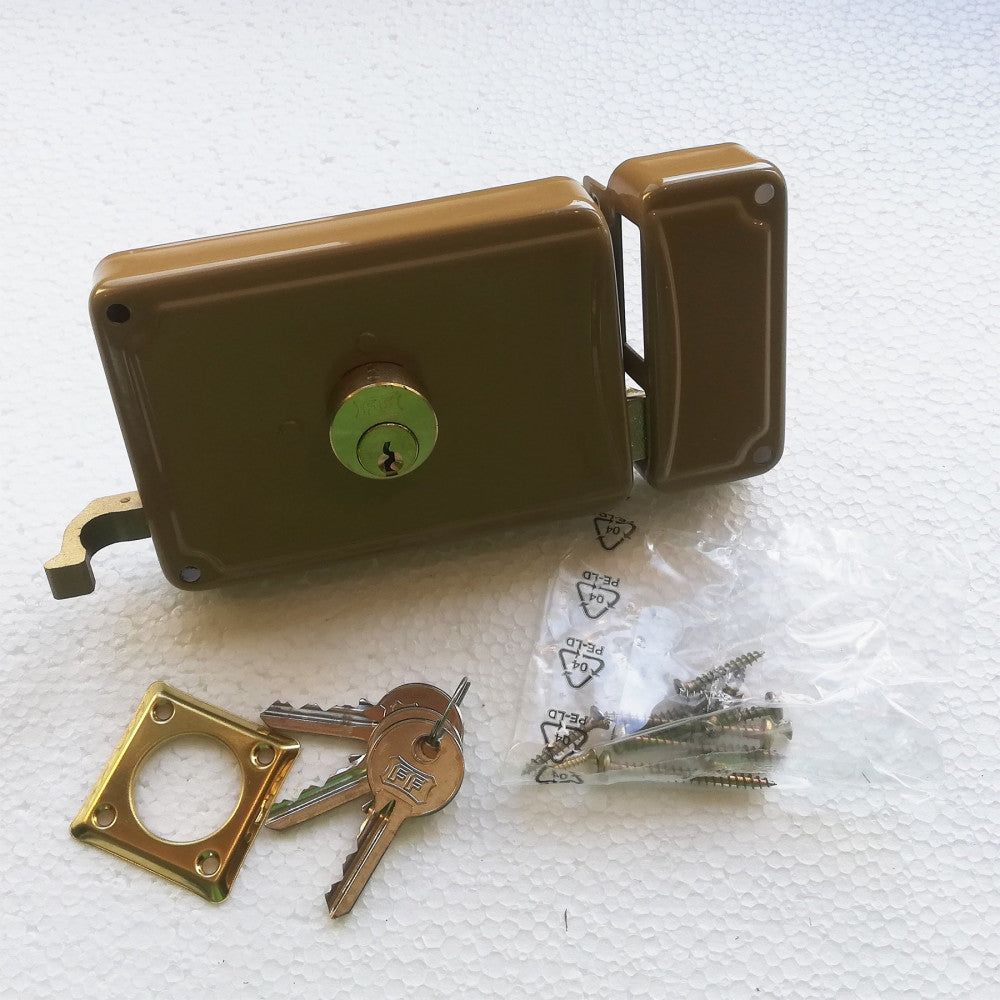 Facchinetti serratura corta a spingere destra 60mm ferroglietto cilindro fisso a 3 mandate