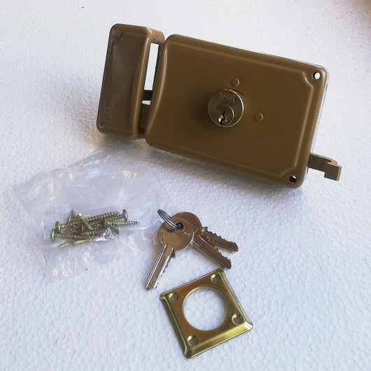 Facchinetti serratura corta a spingere sinistra 50mm ferroglietto cilindro fisso a 3 mandate