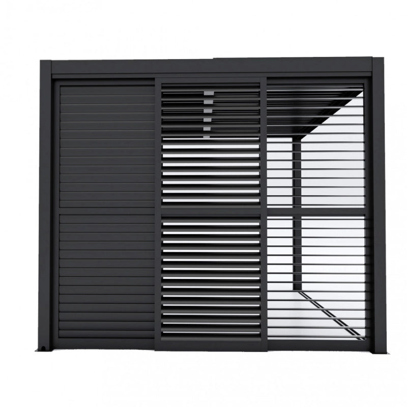 LATERALE SCORREVOLE CON LAMELLE PER LATO DA 3 M PERGOLA BIOCLIMATICA