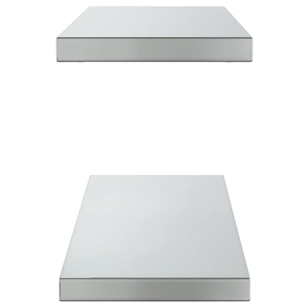 Mensole a Muro 2 pz 75x23,5cm Argento in Acciaio Inossidabile 30283