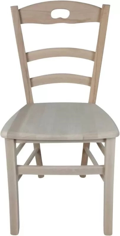 Set 2 sedie cucina classico legno grezzo seduta legno 40x44x88 - Mobili 2G
