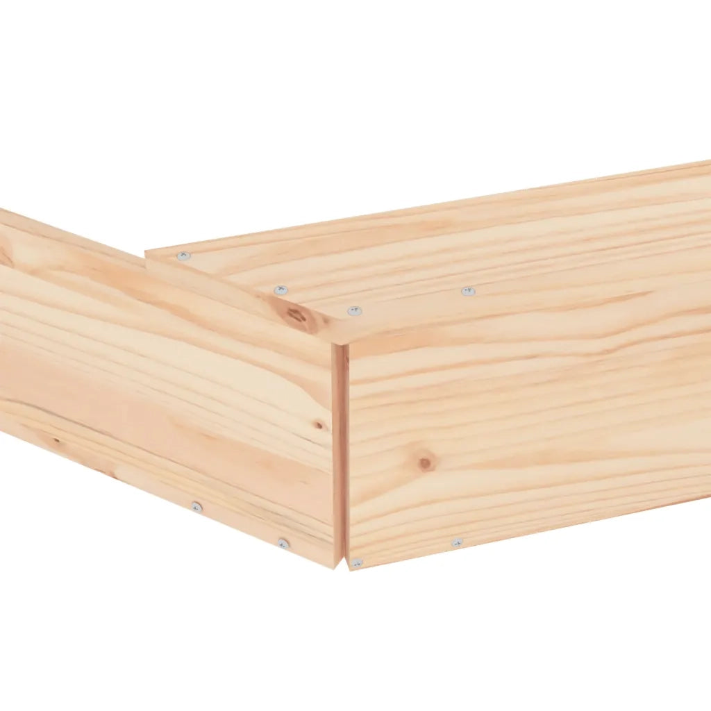 Sabbiera con Sedute Ottagonale in Legno Massello di Pino 825009