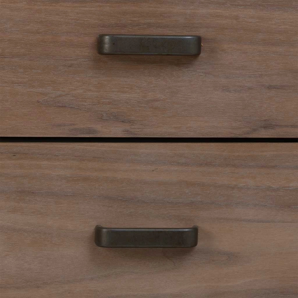 Cassettiera in metallo e legno nero 120x40x78,5h cm