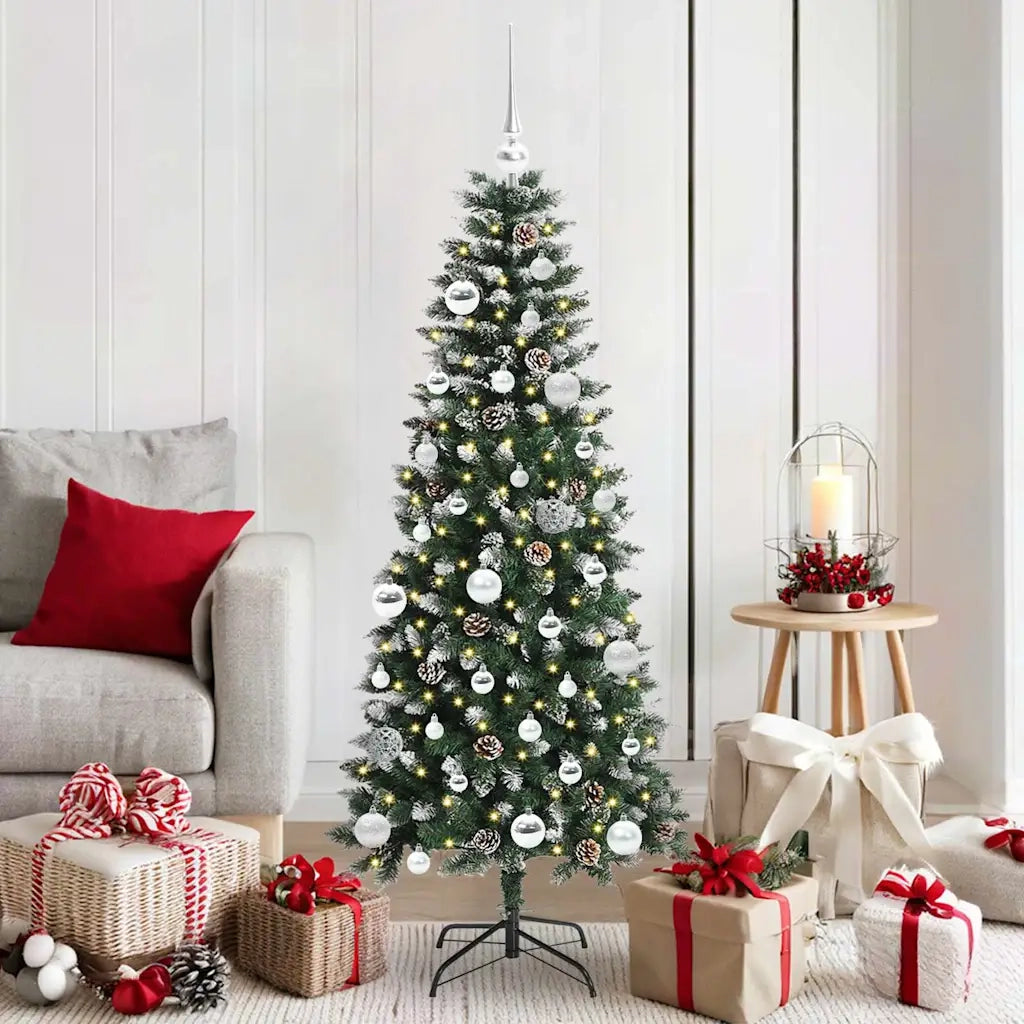 Albero di Natale artificiale con 150 LED Verde 150 cm 3395813