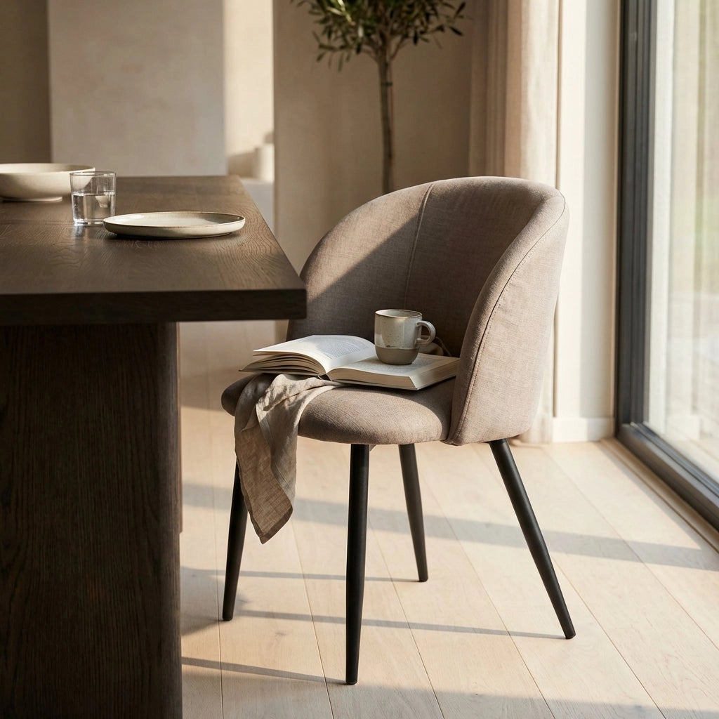 Poltrona per Sala da Pranzo in Velluto Metallo cm 50x46x83 - TIGER