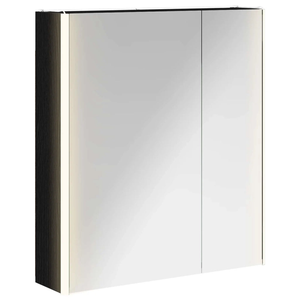Mobiletto per specchio da bagno Rovere Nero 63,5 x 15,5 x 70 cm 889240