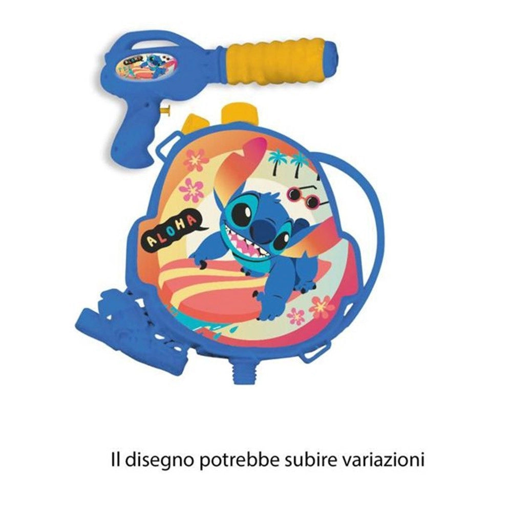 Trade Shop - Pistola Ad Acqua Con Zainetto Grafica Lilo E Stitch 1200ml Gioco Bambini Estate 215457 -