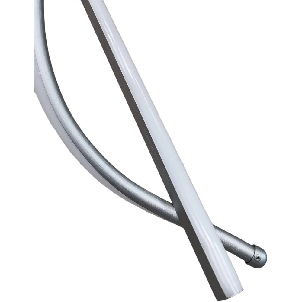 Trade Shop - Lampadario A Sospensione Led 65w Argento Spirale Ondulato Luce 4000k Vortice Orizzontale 32460 -