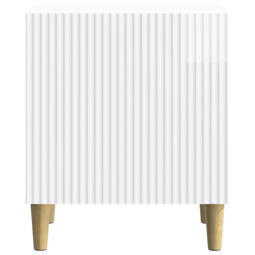 Armadio da Notte 2 pcs Bianco Lucido 43 x 34,5 x 50 cm 894574