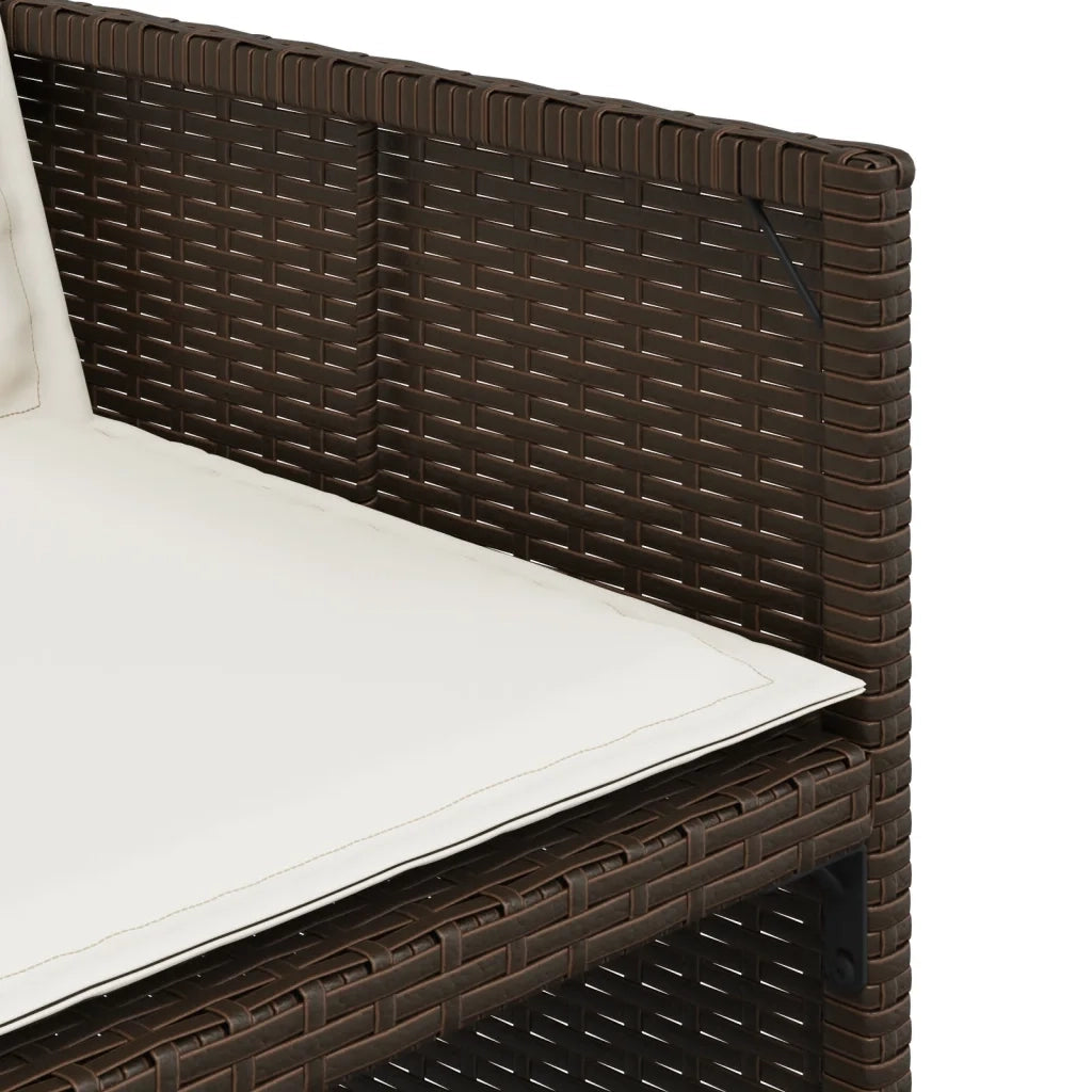 Sedie da Giardino con Cuscini 4 pz Marroni in Polyrattan 4007438