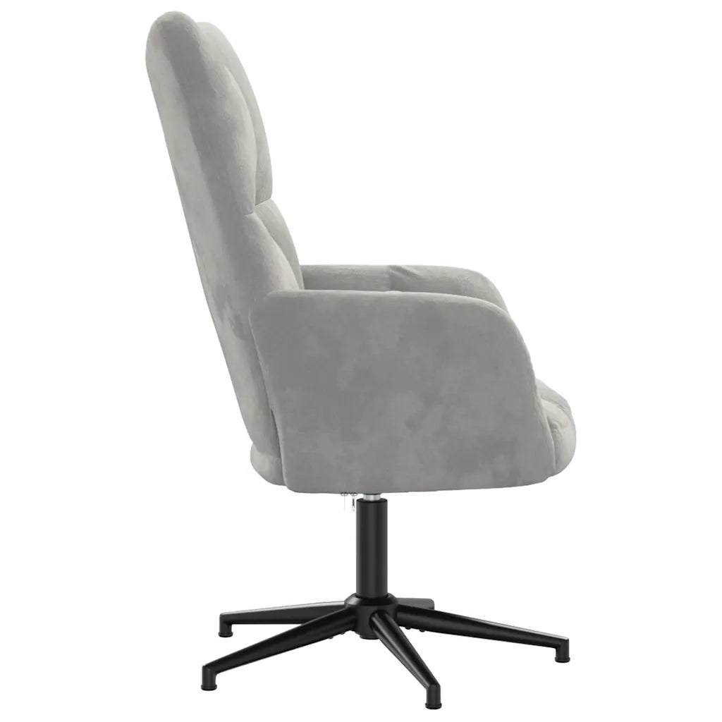 Sedia Relax Grigio Chiaro in Velluto cod mxl 24289
