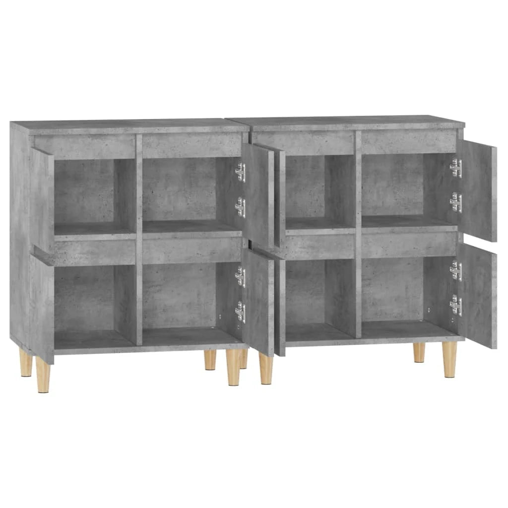 Buffet credenza cassettiera armadio mobile contenitore organizer per cucina soggiorno salotti set da 2 60 x 35 x 70 cm legno ingegnerizzato grigio 02_0036863