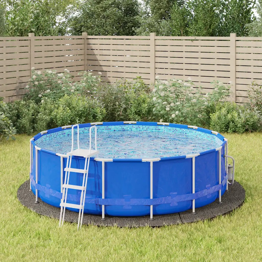 Telo Sotto Piscina Grigio Chiaro Ã˜396 cm Geotessile Poliesterecod mxl 103857