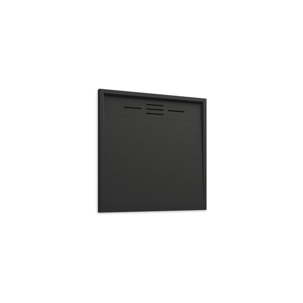 Piatto doccia 80x80 effetto pietra colore nero | Spanios