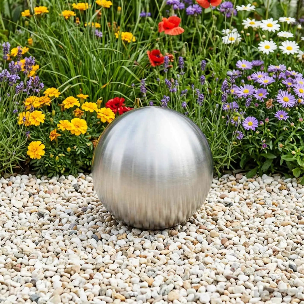 Palla Spazzolata Ø 20 cm Argento Acciaio Inossidabile 201 42008416