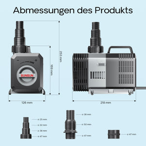 Pompa da laghetto CTP-12000 SuperECO 12000l/h 100W per circolazione e filtrazione acqua