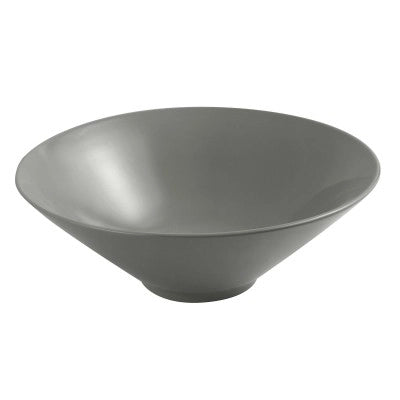 Lavabo da appoggio slim 40,5 cm grigio cemento in ceramica  Paras