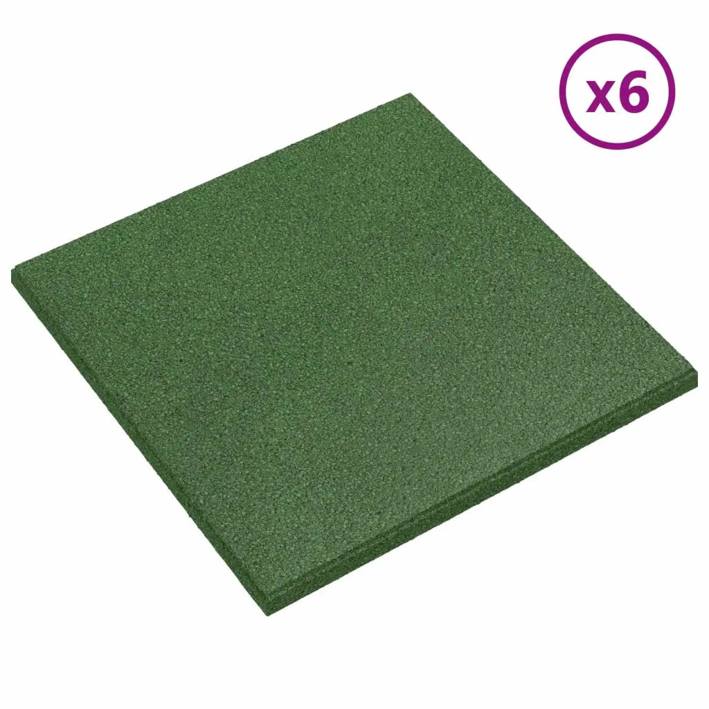 Piastrelle per Protezione dalle Cadute 6 pz Verde 50 x 50 cm CFW5693315