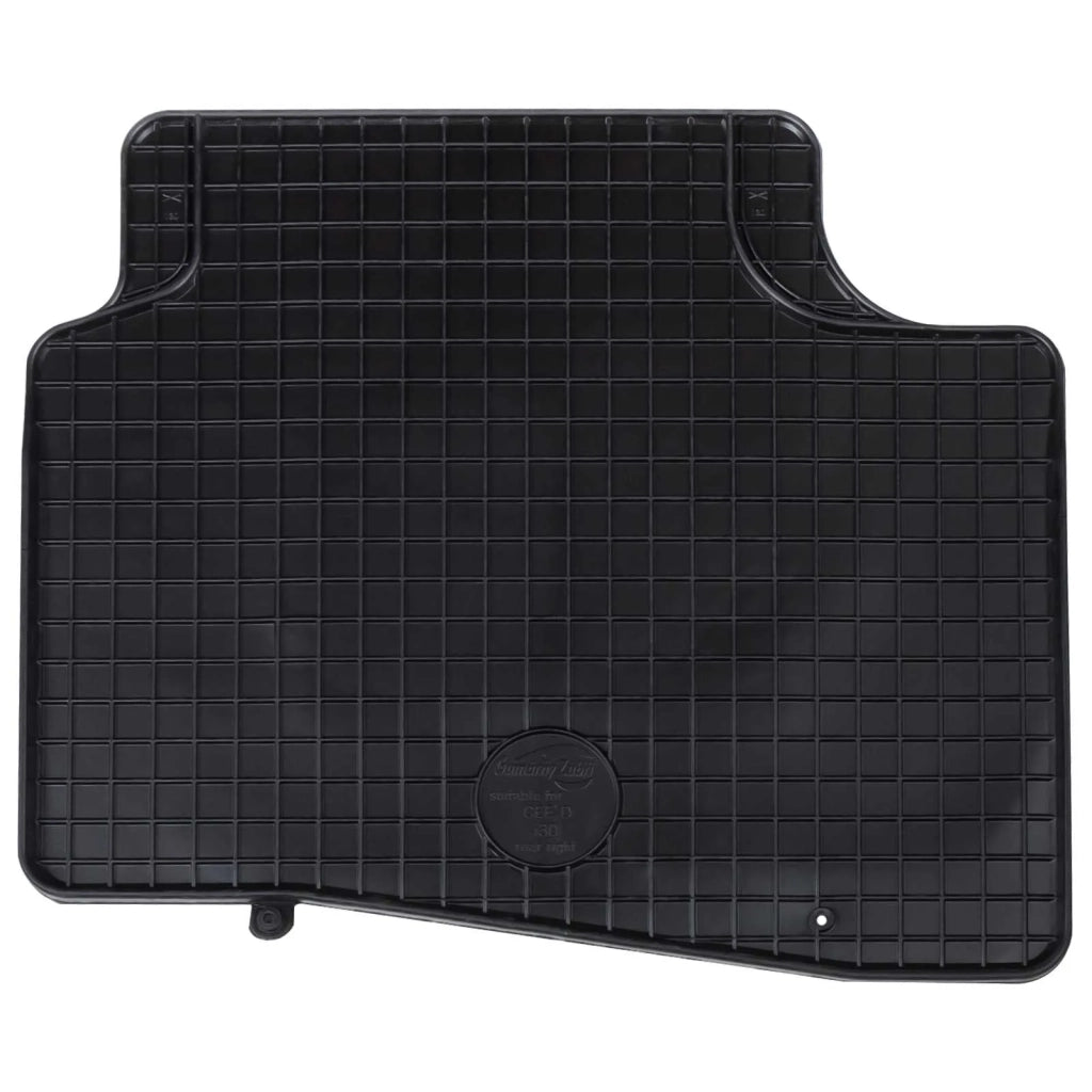 Tappetino per Auto 4 pcs Nero Gomma