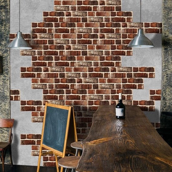 Decorazione per Parete a Effetto Mattoni - 27 Pezzi