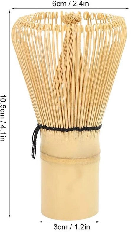 Tazza per Tè a Matcha con Stelo in Bambù - Altezza 10,5 cm - Diametro Superiore 6 cm - Peso 63 g - Strumento Tradizionale per Tè - Codice Prodotto: 120 - Modello: Tanden