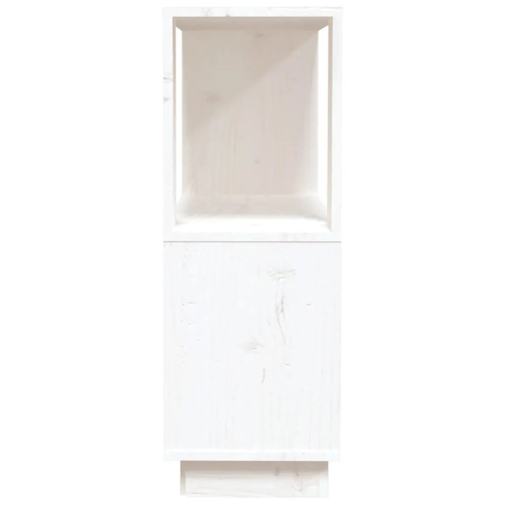 Divisorio-Paravento Bianco 80x25x70 cm in Legno Massello di Pino