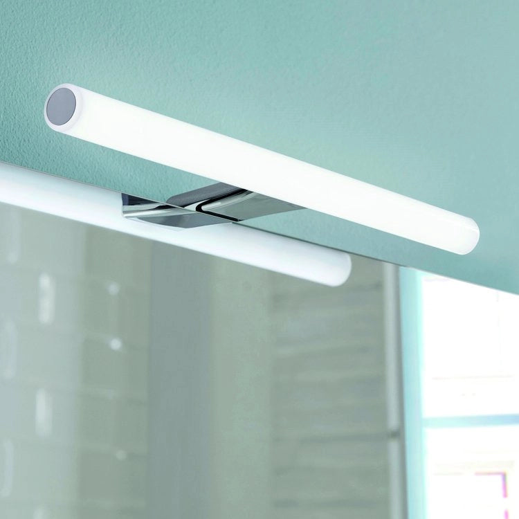 Lampada applique led 50 cm con telaio di fissaggio in resine termoplastice DO43-50 serie Gedy KOS Cromato