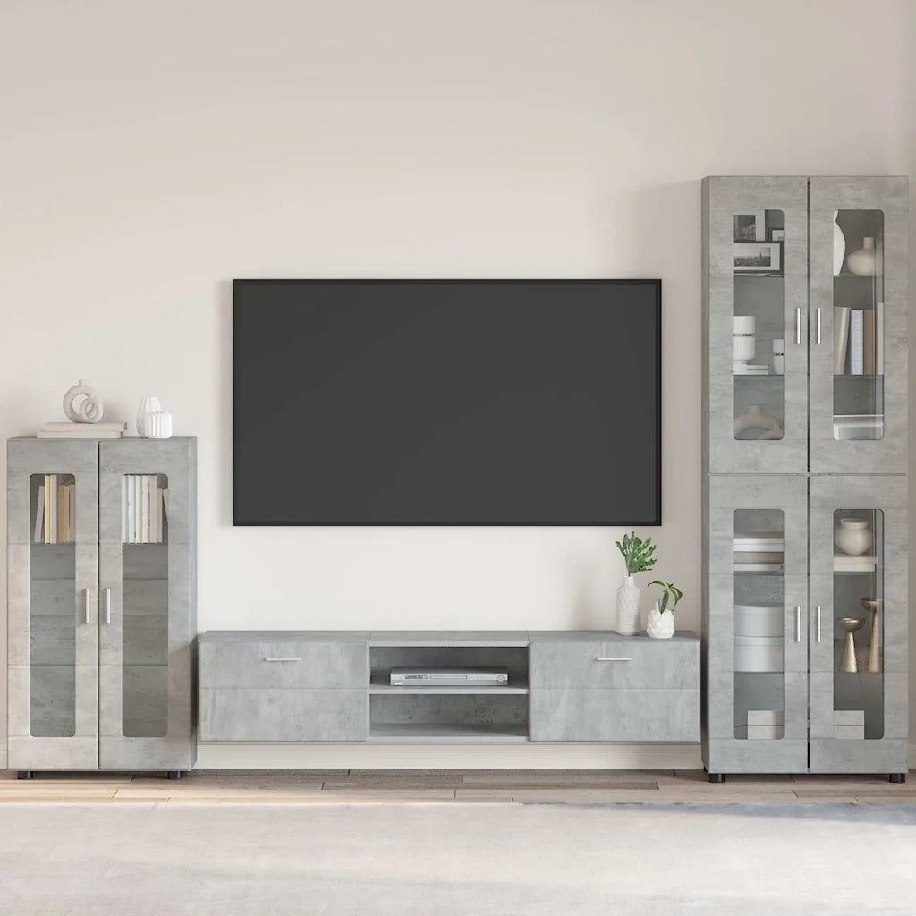 Credenza con porta FLORIN Grigio cemento 55,5 x 29 x 100 cm