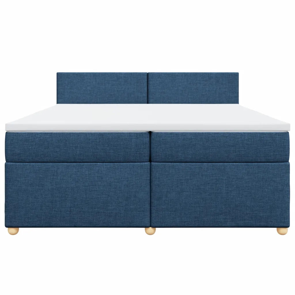 Giroletto a Molle con Materasso Blu 200x200 cm in Tessuto 3289086