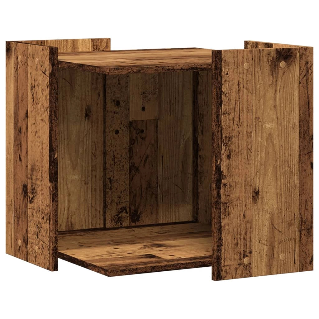 Mobiletto per lettiera per gatti legno vecchio legno marrone ingegnerizzato 02_0043345