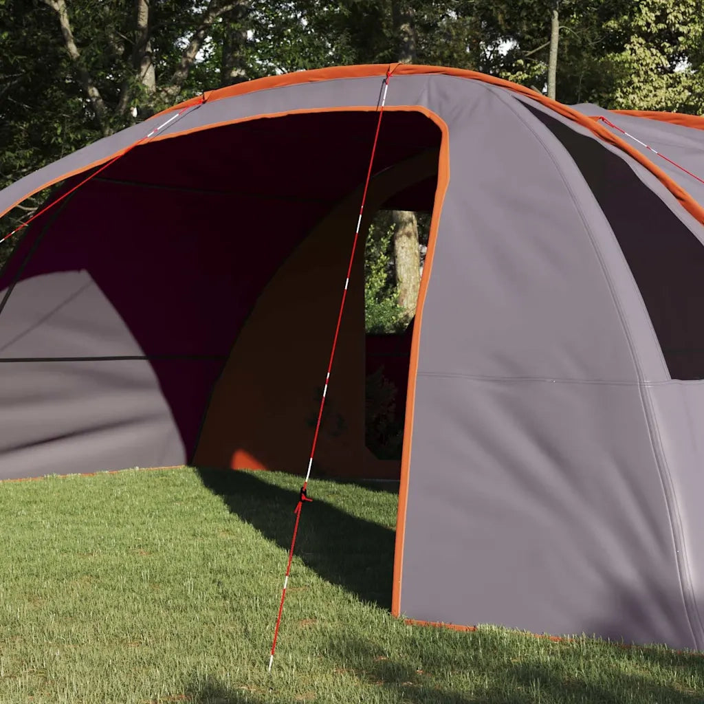 Tenda Tunnel per 6 Persone con tetto Grigio e arancione