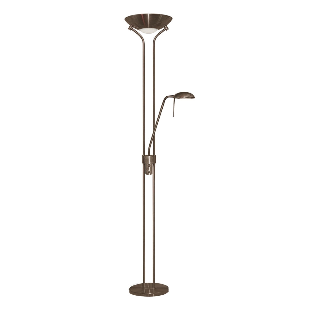 Piantana Contemporaneo Mother Child Acciaio Adjustable Vetro 1 Luce R7S