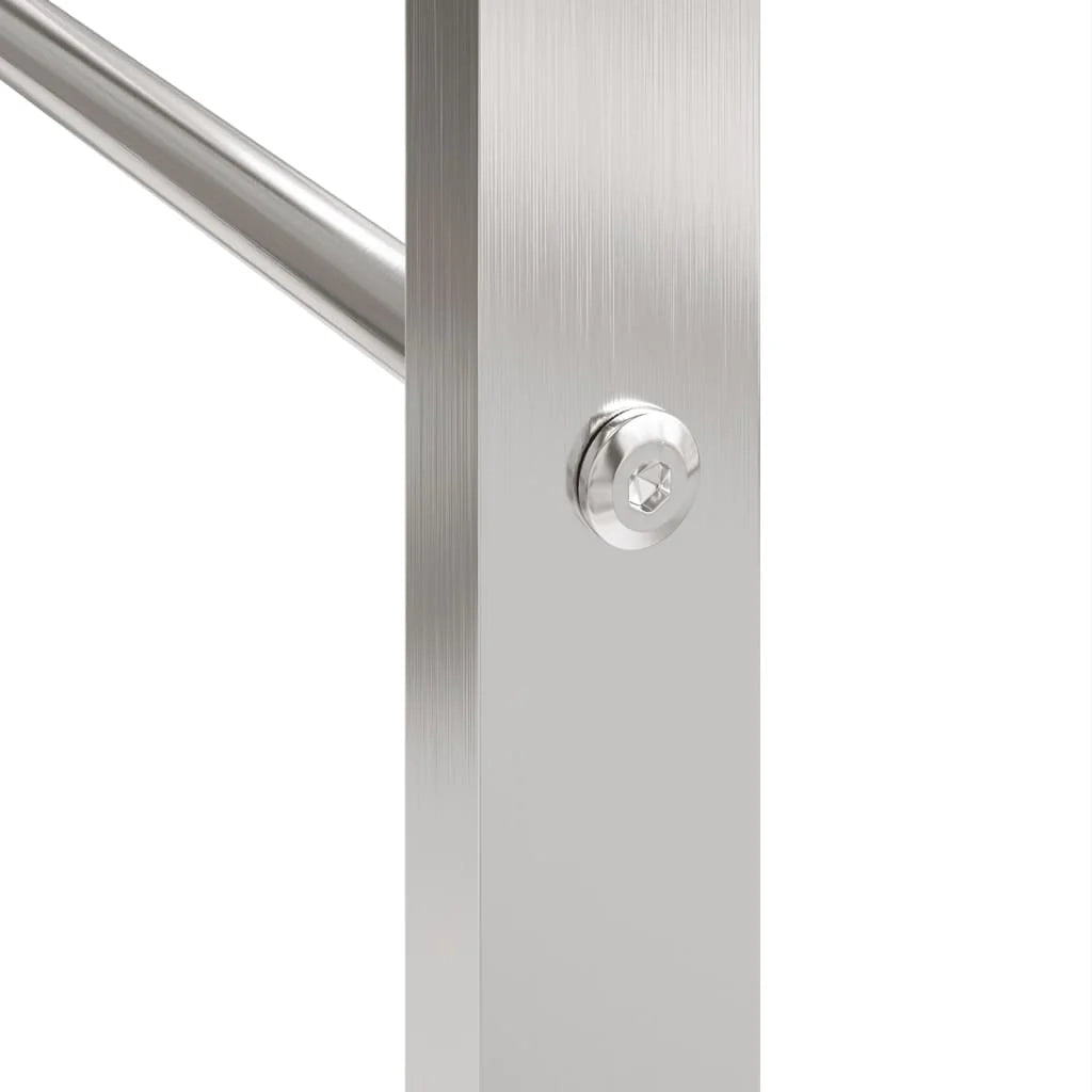 Portalegna 80 x 28 x 86 cm acciaio inox argento 02_0043742