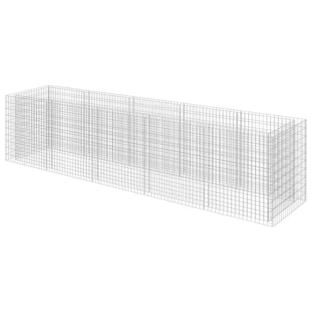 Gabbione Letto Rialzato in Acciaio Zincato 450x90x100 cm cod mxl 46759