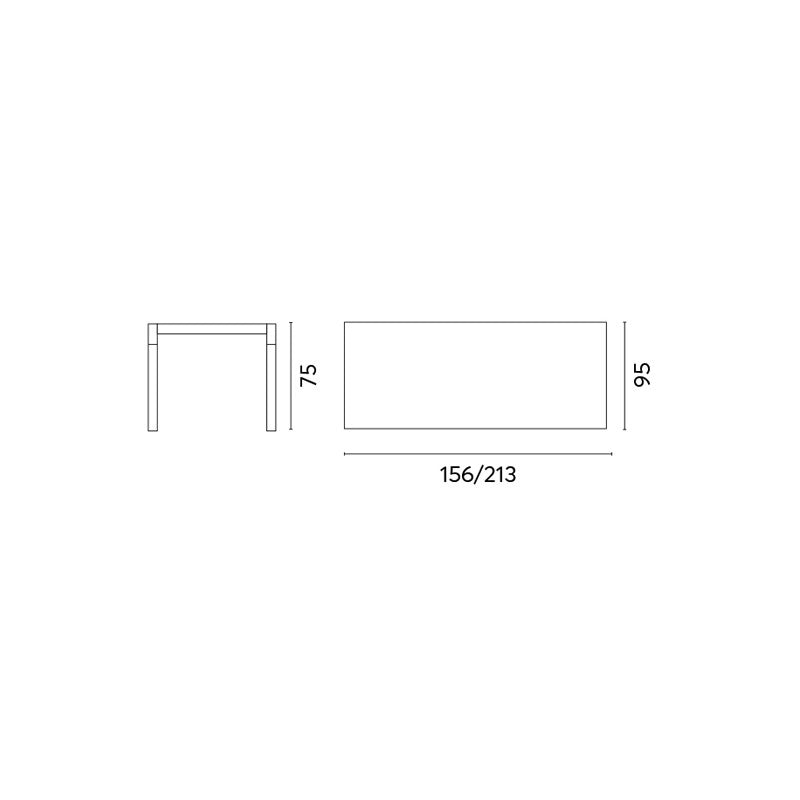 Tavolo allungabile ferro MOIA PELLA 150-210x95 cm