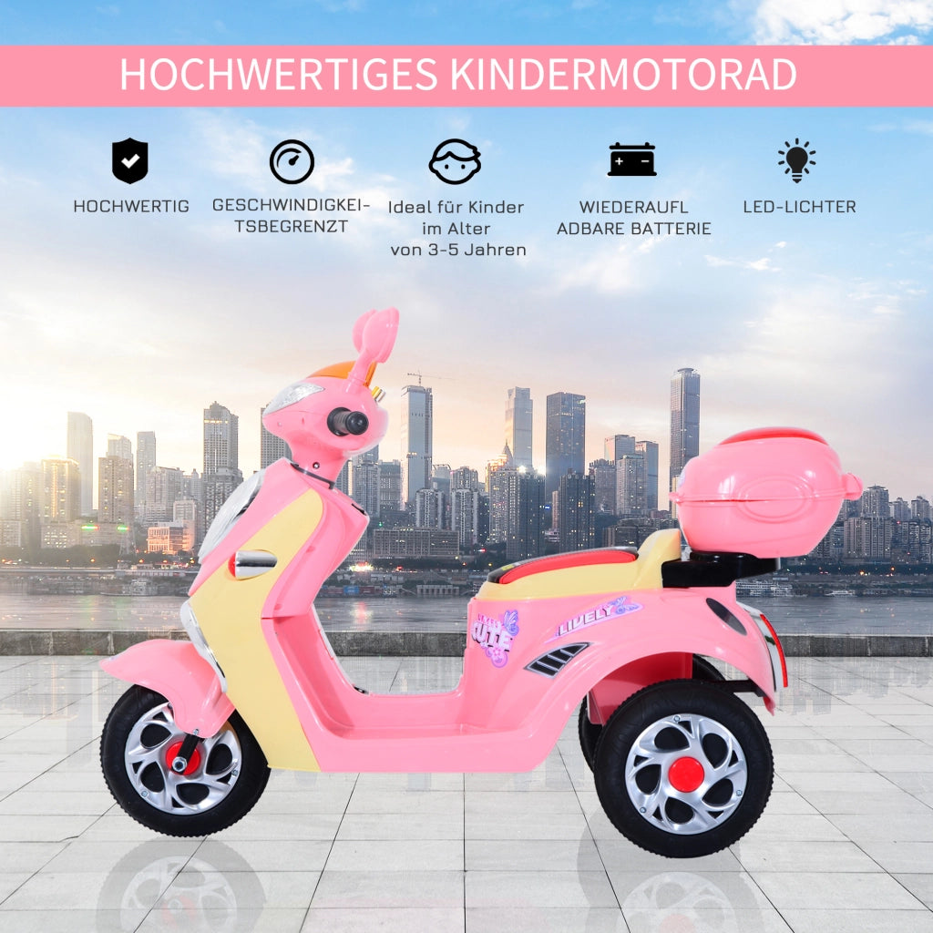 Motocicletta Elettrica Bambini ¨C zephmum ¨C Rosa+Giallo 108x51x75cm