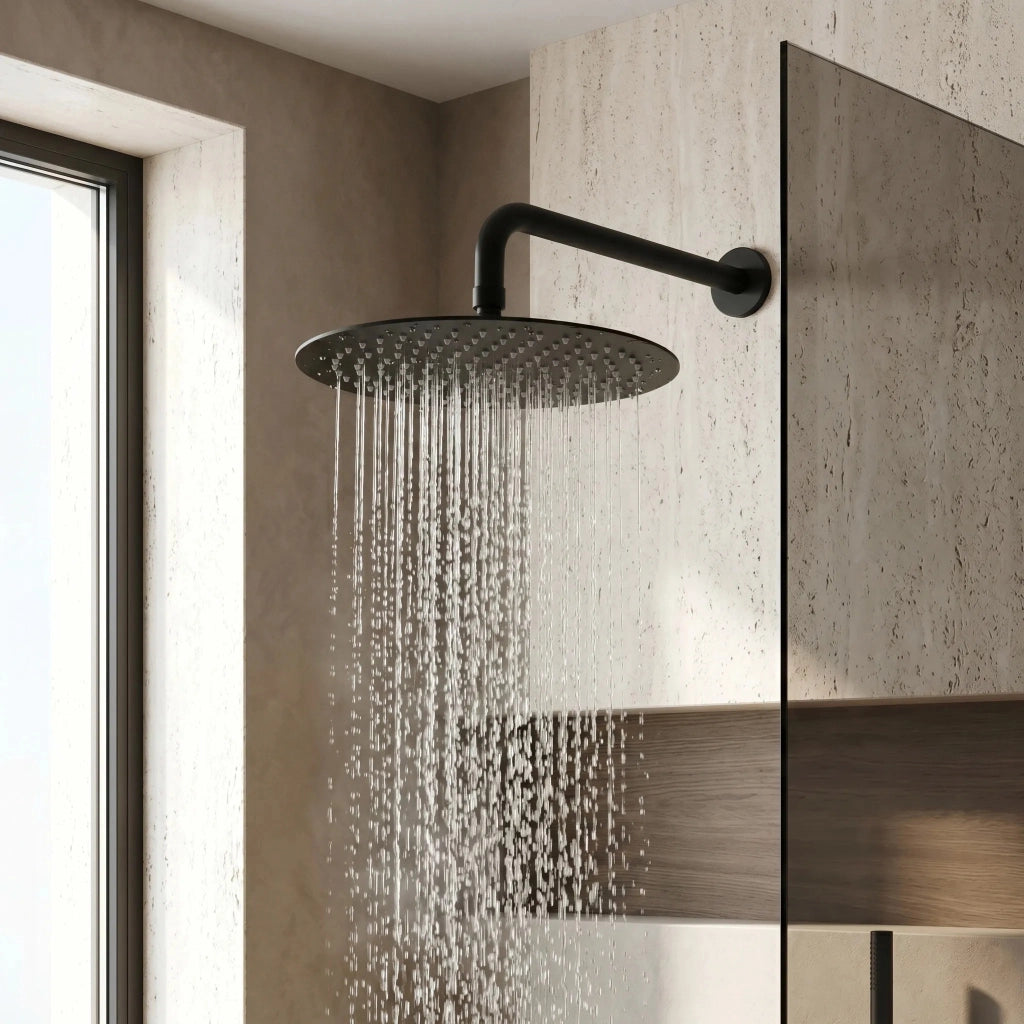 Soffione Doccia Rotondo Rea Js-p014b 30cm Black